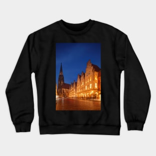 Gabled houses, Prinzipalmarkt, Christmas market, Munster, city, Westphalia Crewneck Sweatshirt